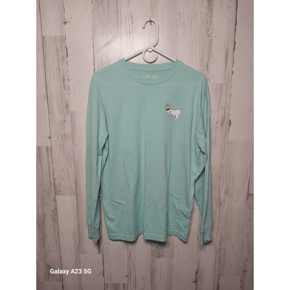 GOAT USA Men's Medium Mint Green Long Sleeve Tee